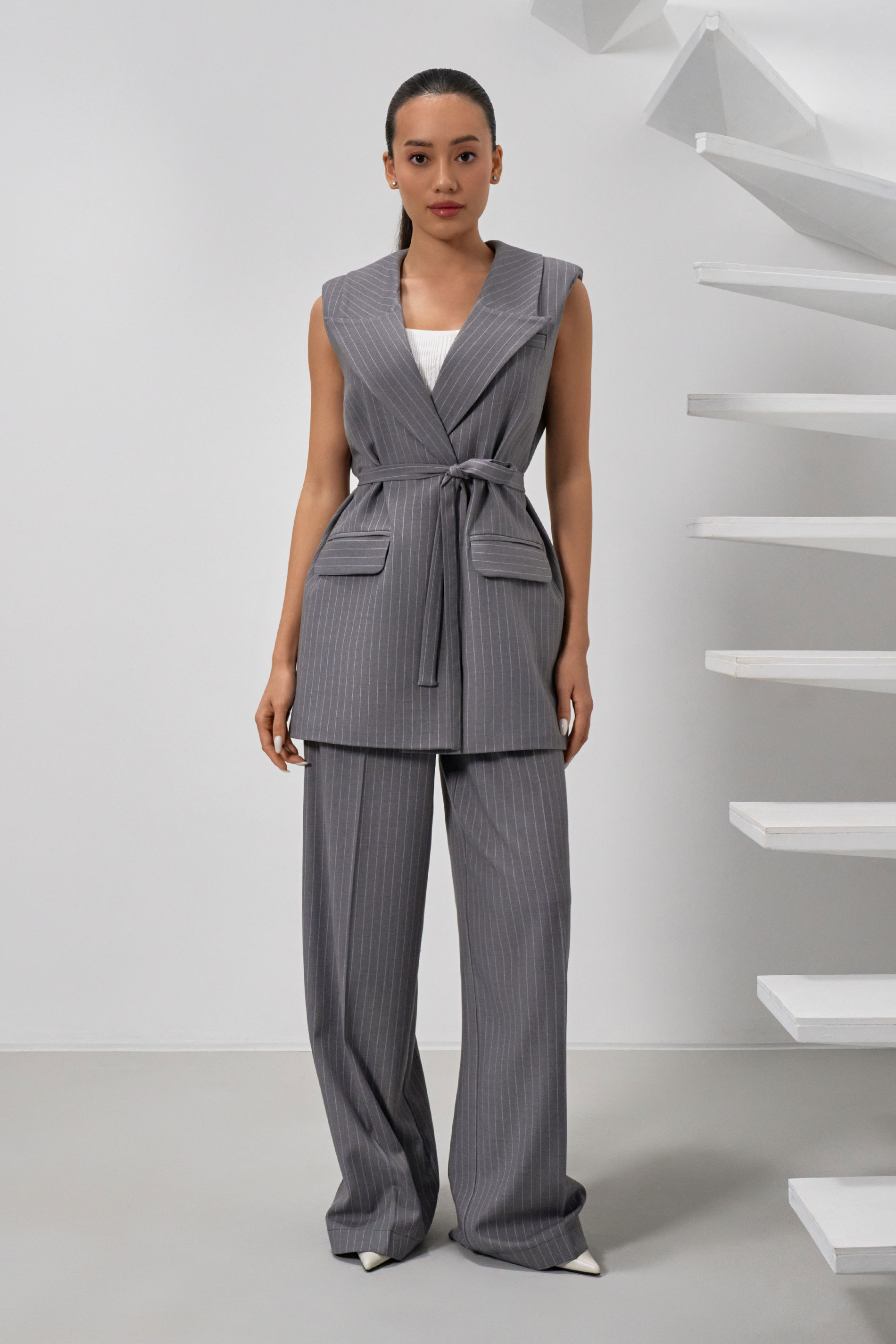 Удлиненный жилет oversize кроя BL59005